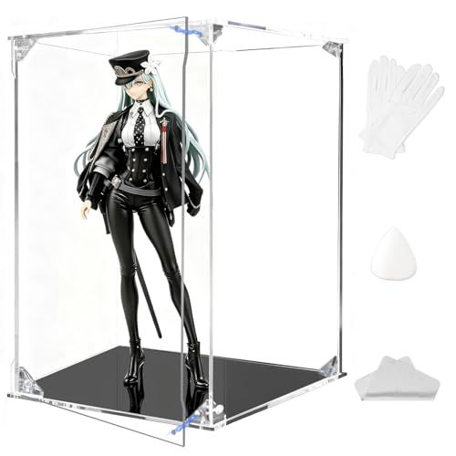 コレクションケース フィギュアケース アクリルケース UVカット 【マグネット式扉×前扉左右交換可能】 ディスプレイケース 積み重ね 高い透明度 耐用 防汚 防汚手袋・クリーニングクロス付き 組立簡単 フィギュア、おもちゃ、コレクション品、モ 76736933