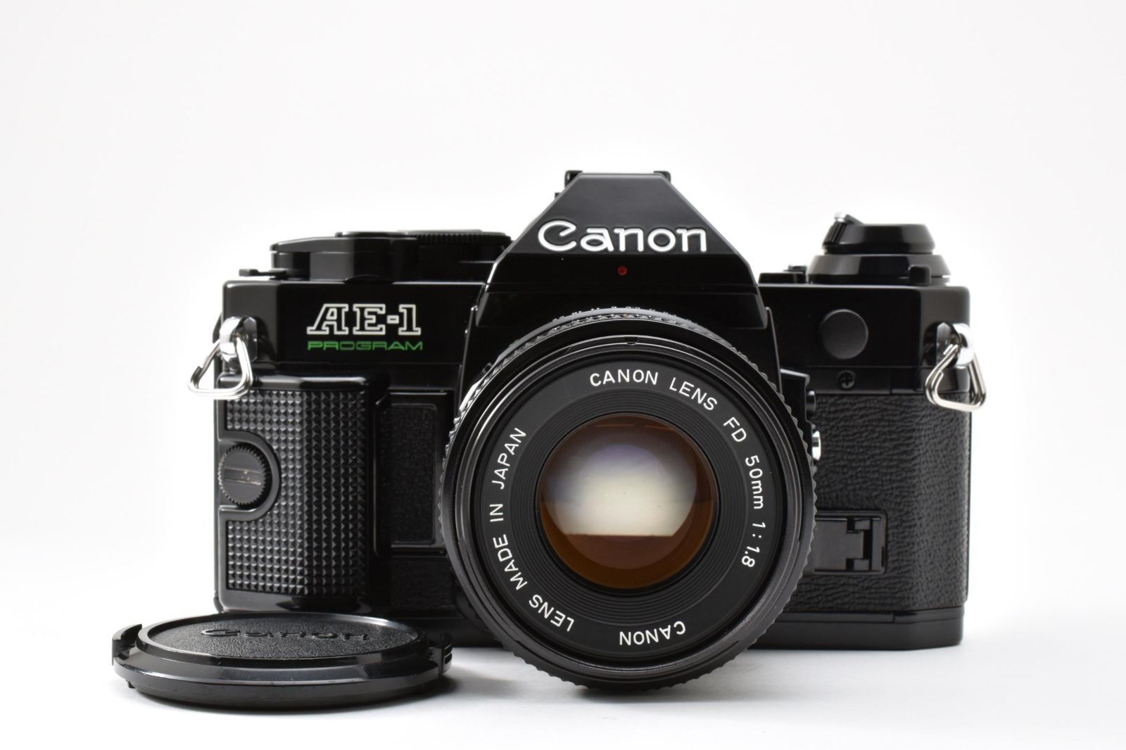 ★外観美品★ キヤノン Canon AE-1 PROGRAM ブラック + New FD 50mm F1.8 RYM6394 #990