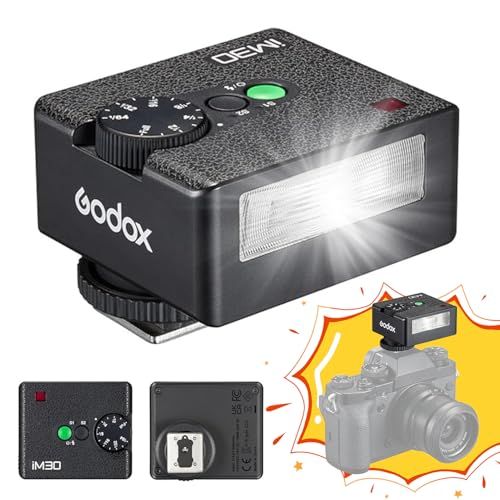 【新品】GODOX フラッシュ GODOX IM30 ミニフラッシュ 230 フルパワー - Sony zv1/Sony zve10/Ricoh gr3/Canon/Nikon/Fuji/Olympus カメラ用ミニシングルコンタクトデザイン 9279e754