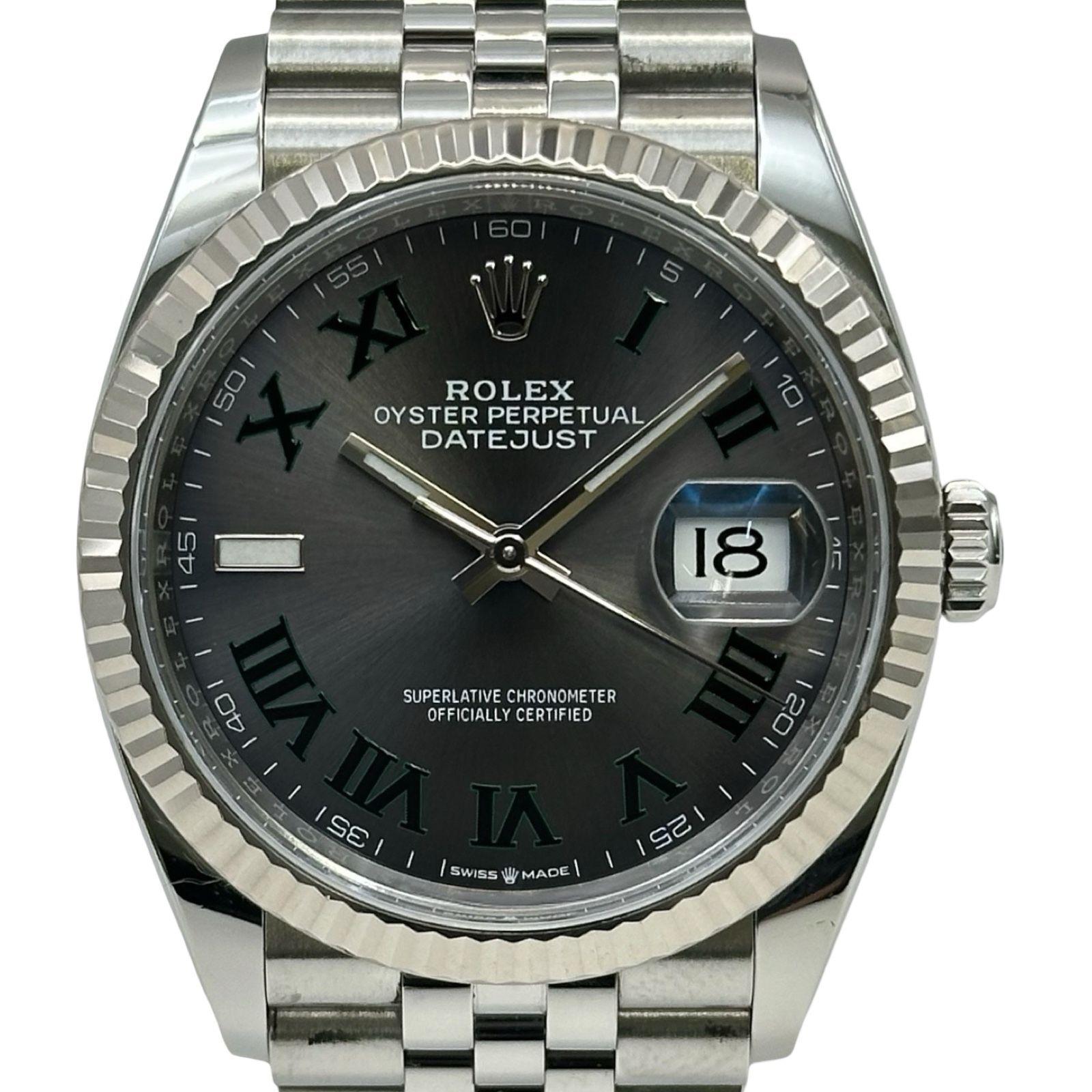 ロレックス ROLEX デイトジャスト 36 126234 スレート(ダークロジウム) ホワイトゴールド/ステンレススチール　 自動巻き メンズ 腕時計