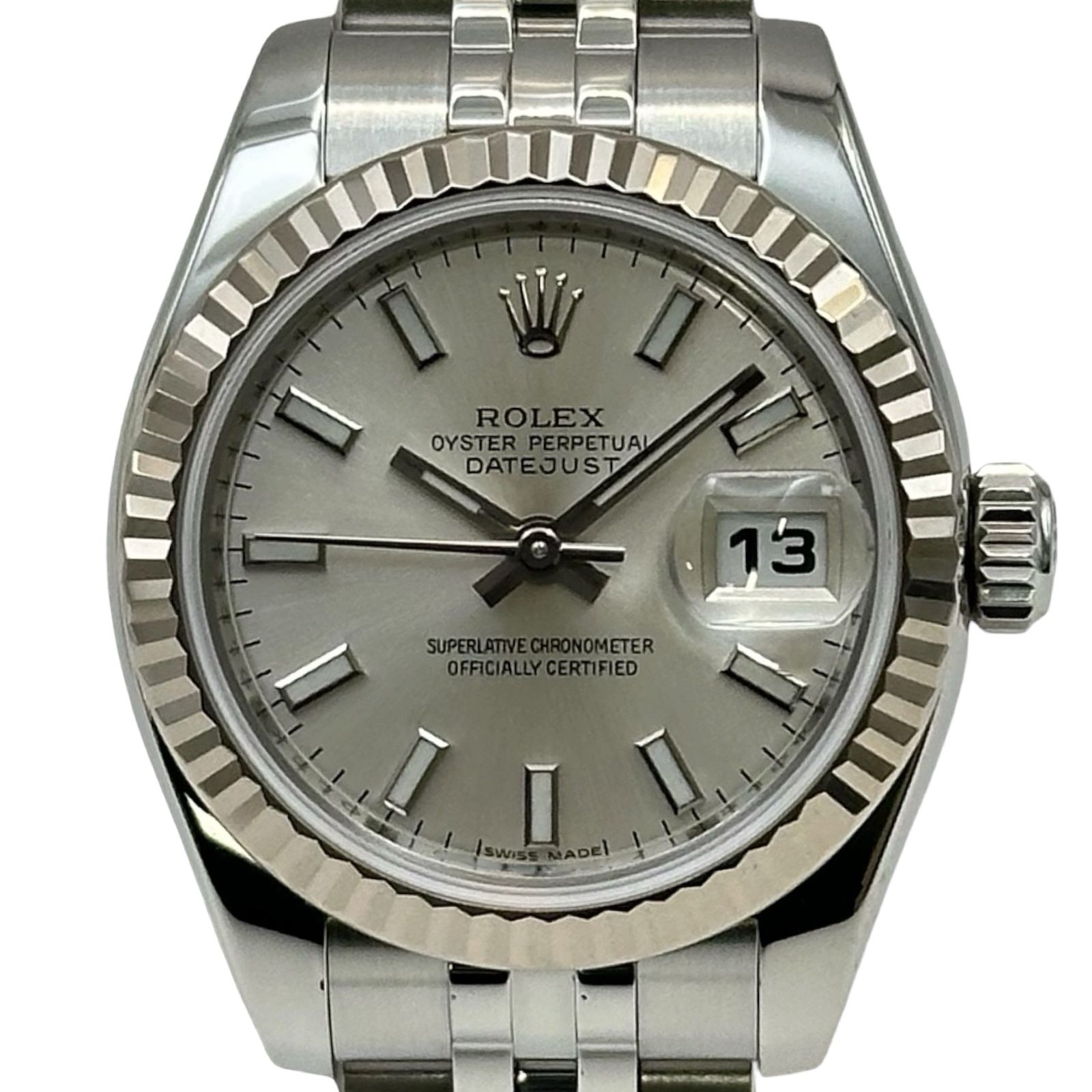 ロレックス ROLEX デイトジャスト 26 179174 シルバー ホワイトゴールド/ステンレススチール 自動巻き レディース 腕時計