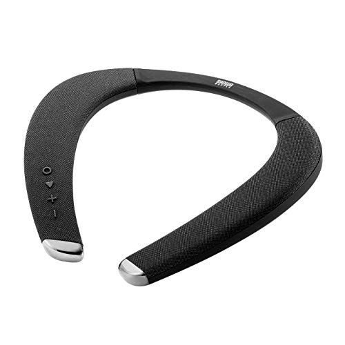 サンワダイレクト ネックスピーカー Bluetooth apt-X LL対応 低遅延 テレビ向け 連続11時間再生 防水IPX5 通話対応 Zoom/Skype対応 400-SP090Ju