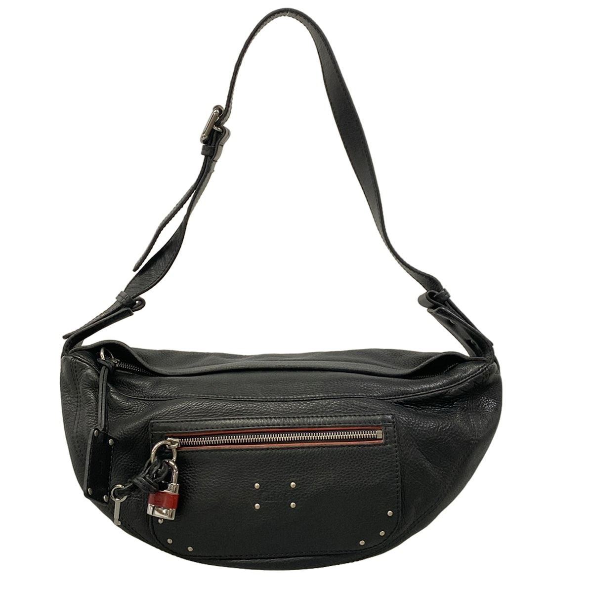 Chloe(クロエ) ショルダーバッグ ミスターパディントン 黒×レッド レザー
