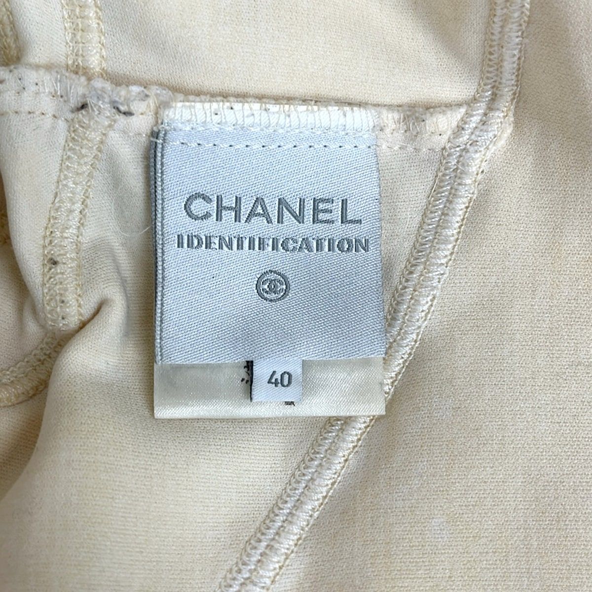 CHANEL(シャネル) ジャージ サイズ40 M レディース スポーツライン P23615 アイボリー×黒 IDENTIFICATION