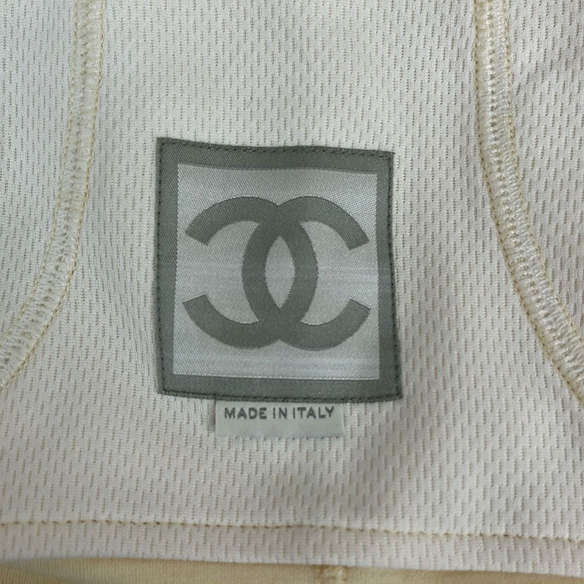 CHANEL(シャネル) ジャージ サイズ40 M レディース スポーツライン P23615 アイボリー×黒 IDENTIFICATION
