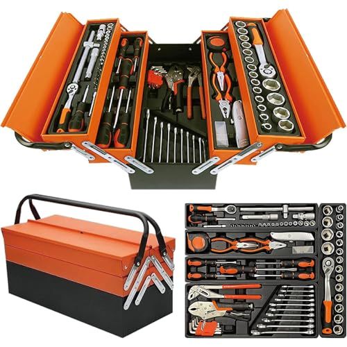 【85点セット】 ONE STEP 工具 ツールセット ガレージツール 鉄製ケース 整備工具セット ホームツールセット ソケットレンチセット ドライバーセット 国内発送