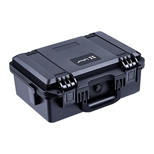 Lykus HC-3310 防水ハードケース 格子状カットスポンジが内蔵 内寸:33x21x13.5cm カメラ、ピストル、小型ドローン、ビデオカメラ、アクションカメラなどに適用 ブラック HC-3310:33x21x13.5cmt 115c4737