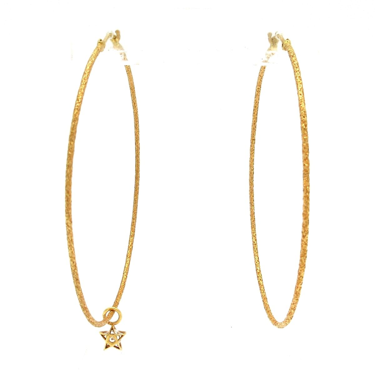 STAR JEWELRY(スタージュエリー) ピアス - K18YG×クリア スター(星)