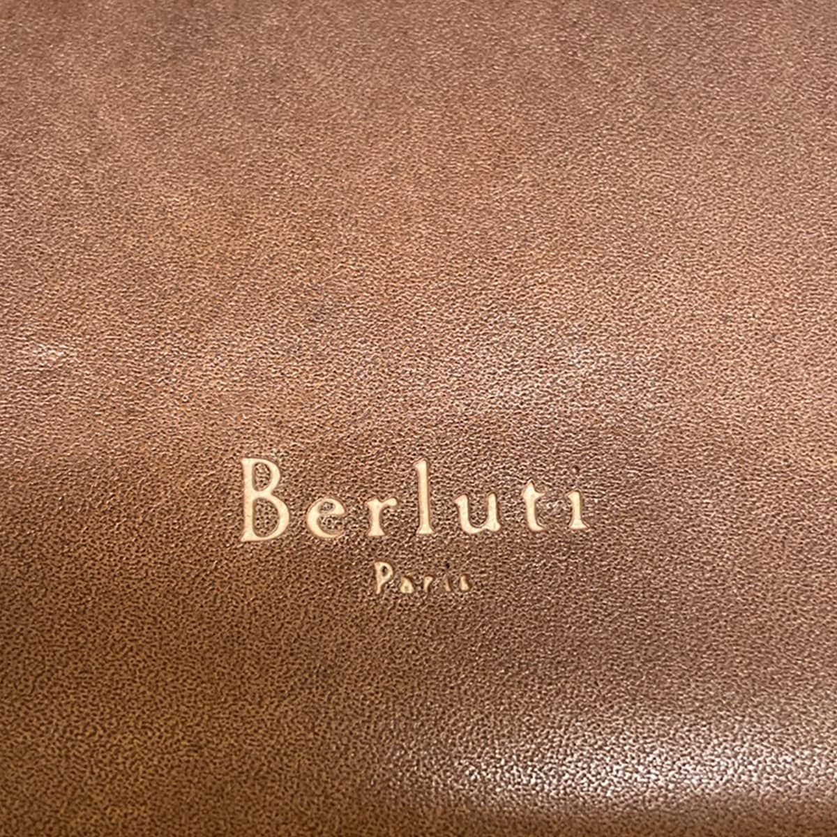 berluti(ベルルッティ) カードケース カリグラフィ ブラウン レザー