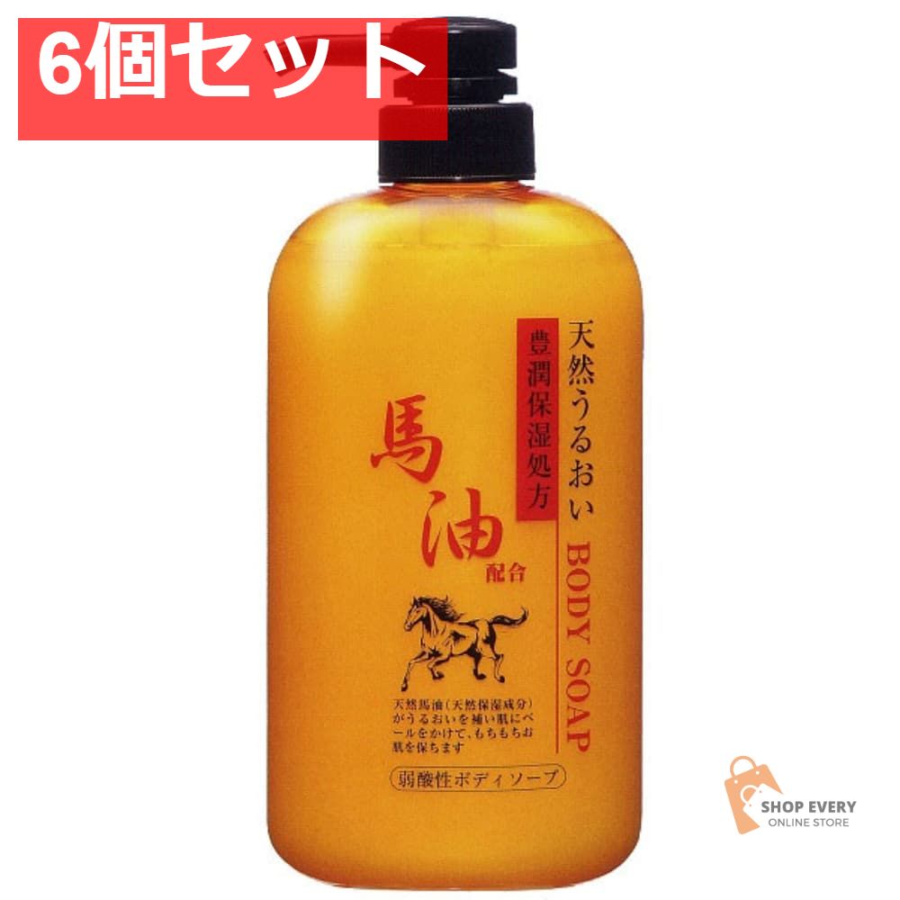ジュン・コスメティック 馬油ボディソープ 600ml 6個セット まとめ売り