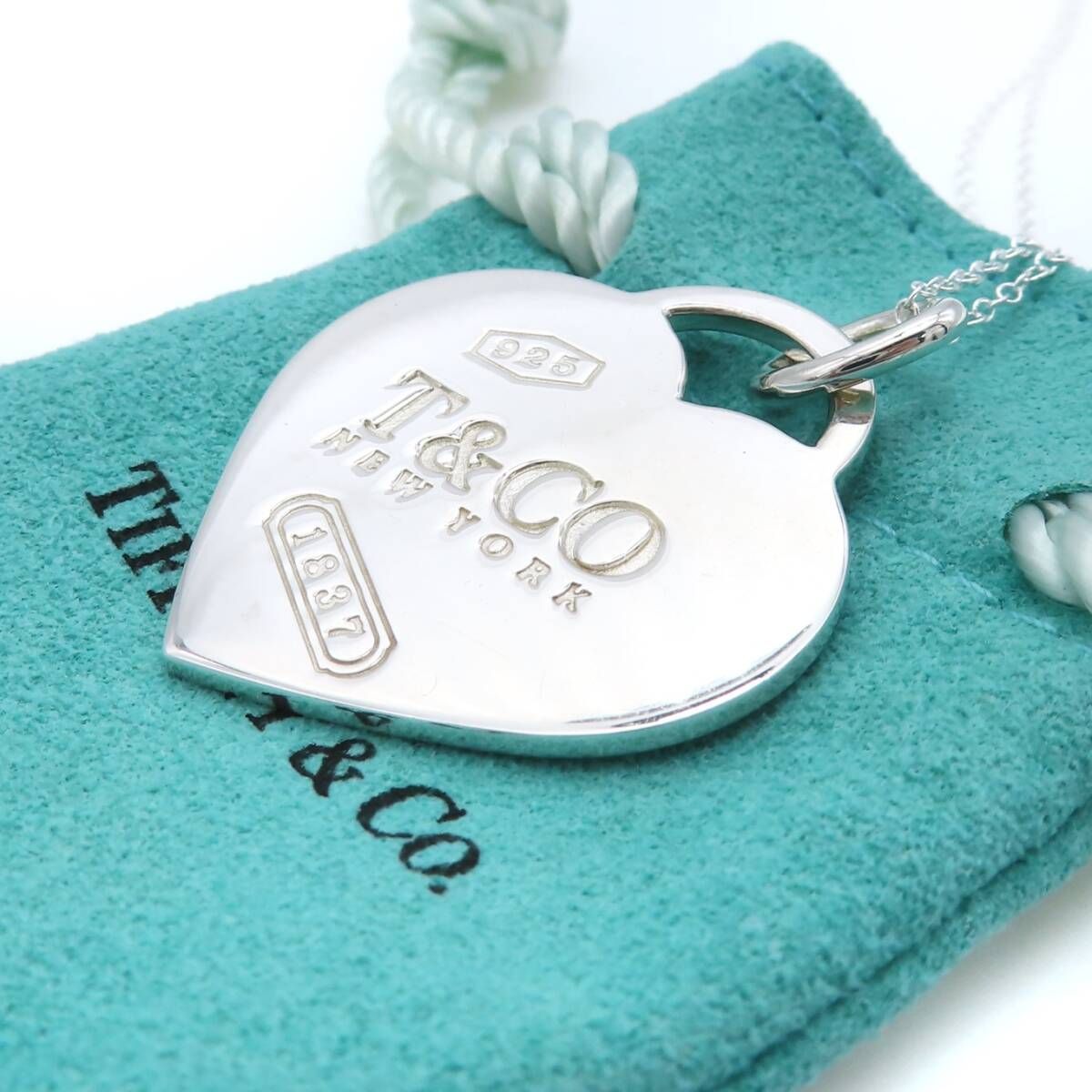 極希少 美品 Tiffany&Co. ティファニー ラージ ハート 1837 シルバー