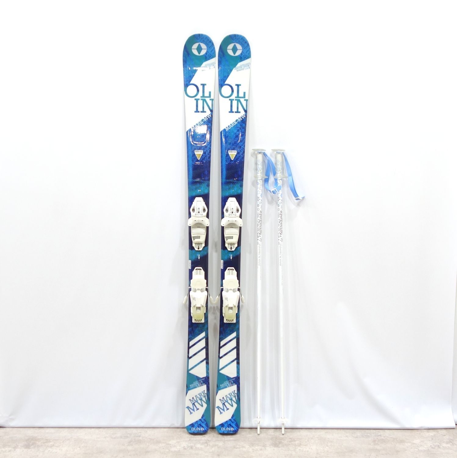 【美品】OLINオリンkinetic 160cm スキー板 ビンディングセット オーリン OLIN スキー 板 ビンディング ストック セット MARK MW