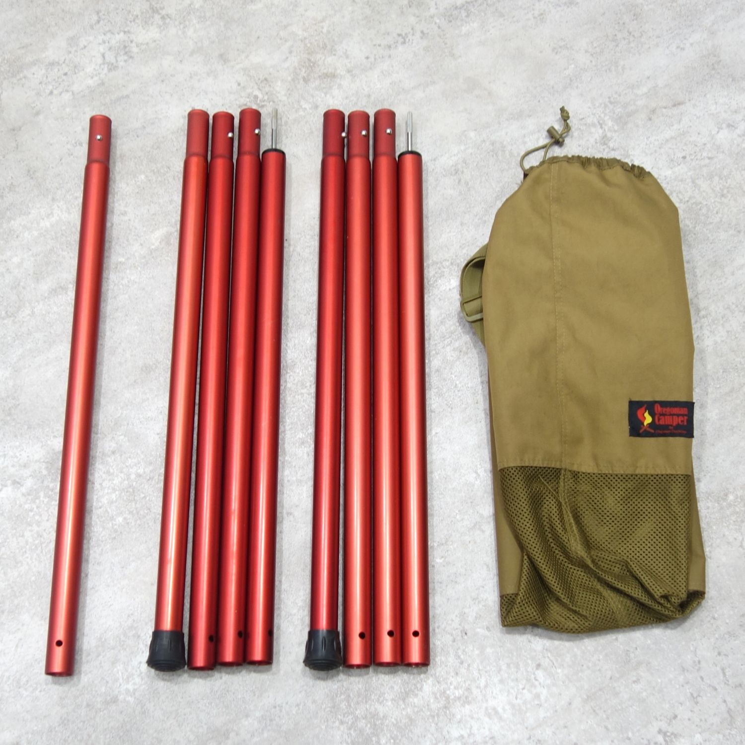 美品 スノーピーク snowpeak タープポール ウイングポールレッド 240