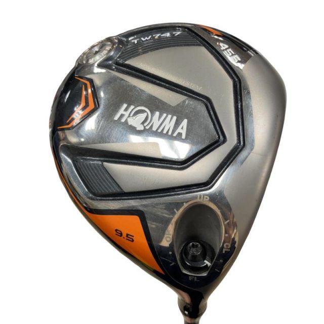 【中古】 本間ゴルフ TOUR WORLD TW747 455 9.5° ドライバー DR 純正特注シャフト (フレックスS) メンズ 男性用 右利き 右用 Cランク ゴルフクラブ