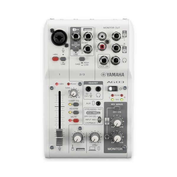ヤマハ YAMAHA ライブストリーミングミキサー オーディオインターフェイス AG03MK2 W ホワイト