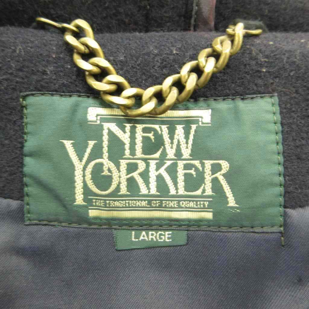 ニューヨーカー NEWYORKER ダッフルコート ウール L 紺 ネイビー