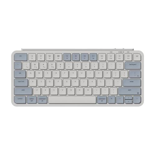 【国内正規品】Keychron B1 Pro ウルトラスリム ワイヤレスキーボード、ZMKカスタマイズ、シザースイッチ、2.4 GHz/Bluetooth 5.2/有線接続、ロングバッテリーライフ、Mac Windows Linux対応 (レトロブルー, Ju