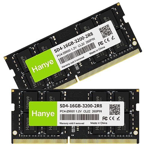 ノートPC用メモリ PC4-25600(DDR4-3200) 32GB(16GBx2枚) SODIMM Hanye 1.2V CL22 260pin SD4-16GB-3200-2R8 国内正規代理店品Ju 27,671円