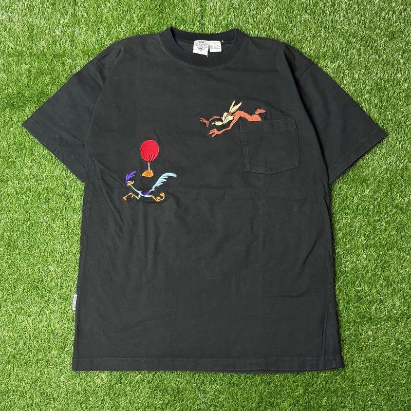 Coyote Road Runner Loonry Tunes Character Pocket 半袖 T-shirt T