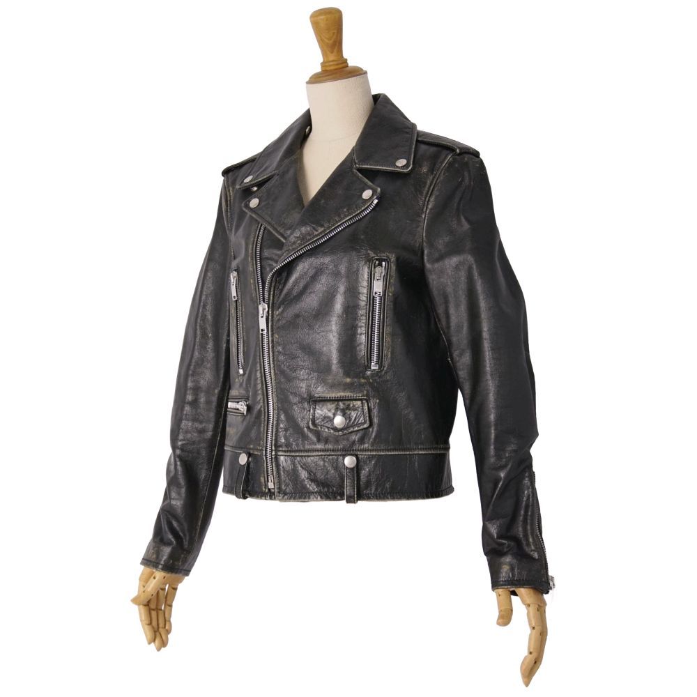 美品 サンローラン パリ SAINT LAURENT PARIS レザージャケッ - メルカリ