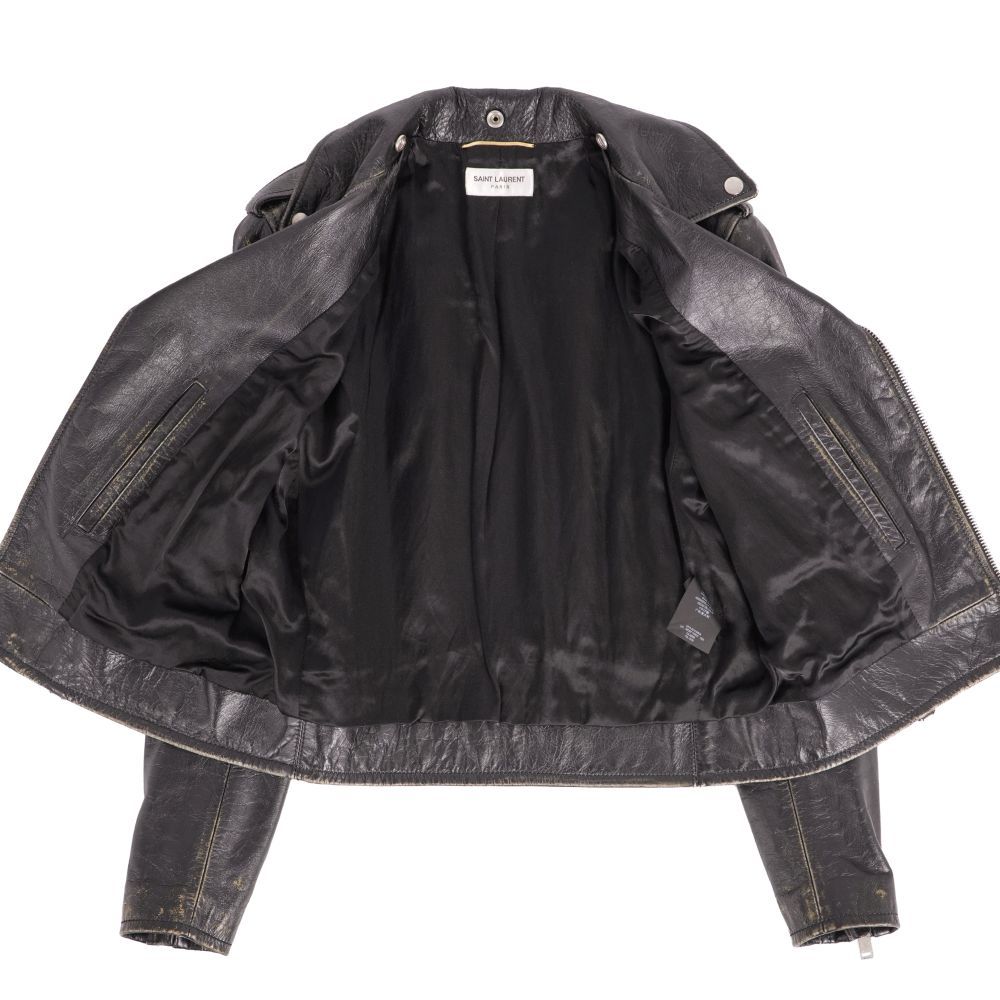 美品 サンローラン パリ SAINT LAURENT PARIS レザージャケッ - メルカリ