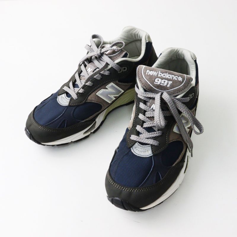 イングランド製 ニューバランス New Balance M991GNN スニーカー US7/25cm チャコール×ネイビー系┃シューズ【2400015067131】