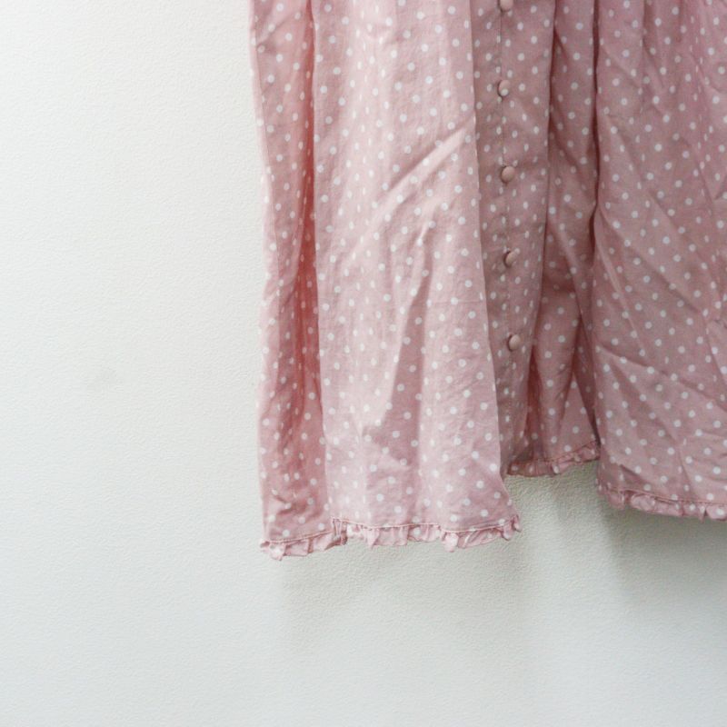 美品 ピンクハウス PINK HOUSE 水玉模様 フード付き ワンピース ピンク