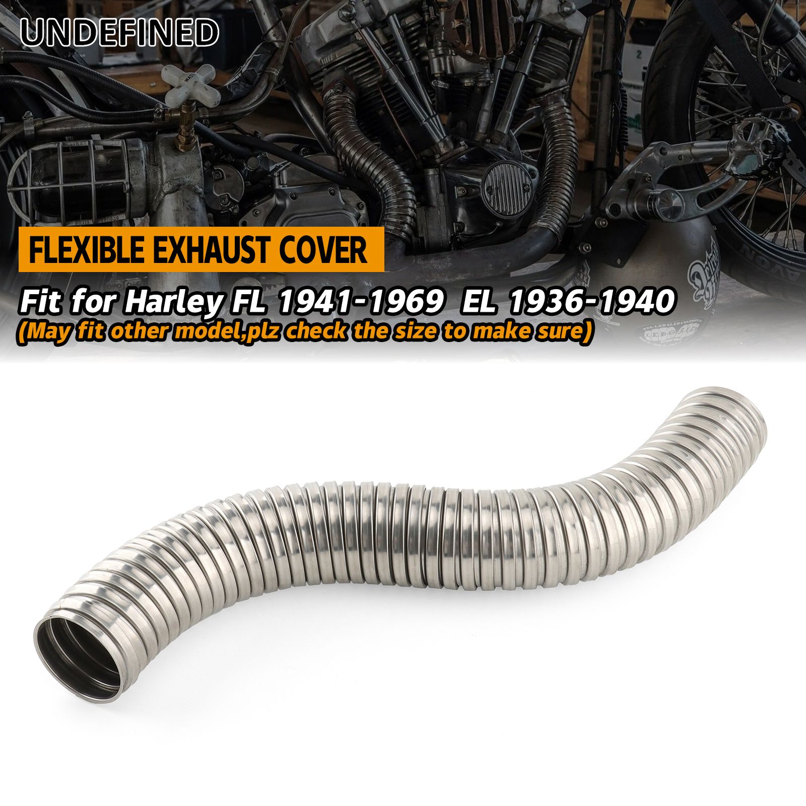 ハーレー FL 1941-1969 EL 1936-1940 用 クローム排気カバー
