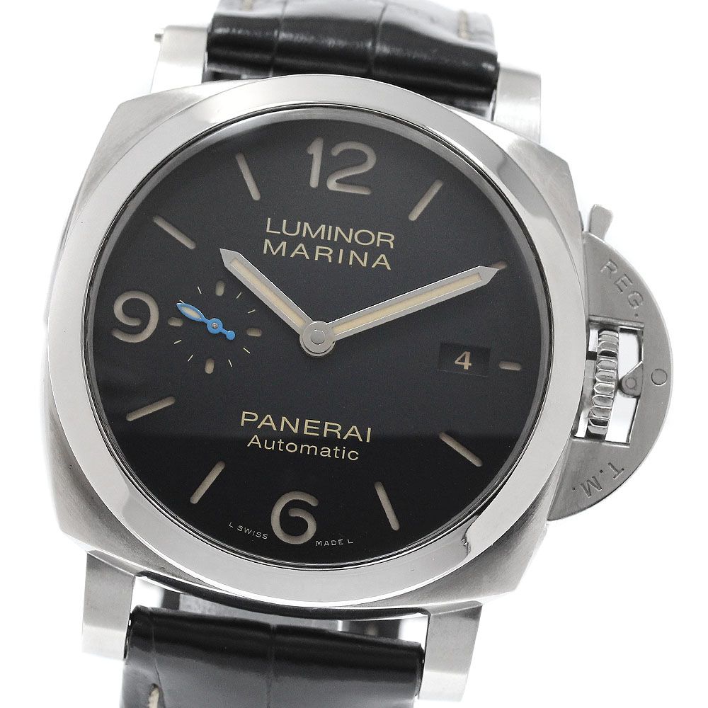 パネライ PANERAI PAM01312 ルミノール マリーナ 1950 3DAYS アッチャイオ デイト 自動巻き メンズ 良品 箱・保証書付き_969094