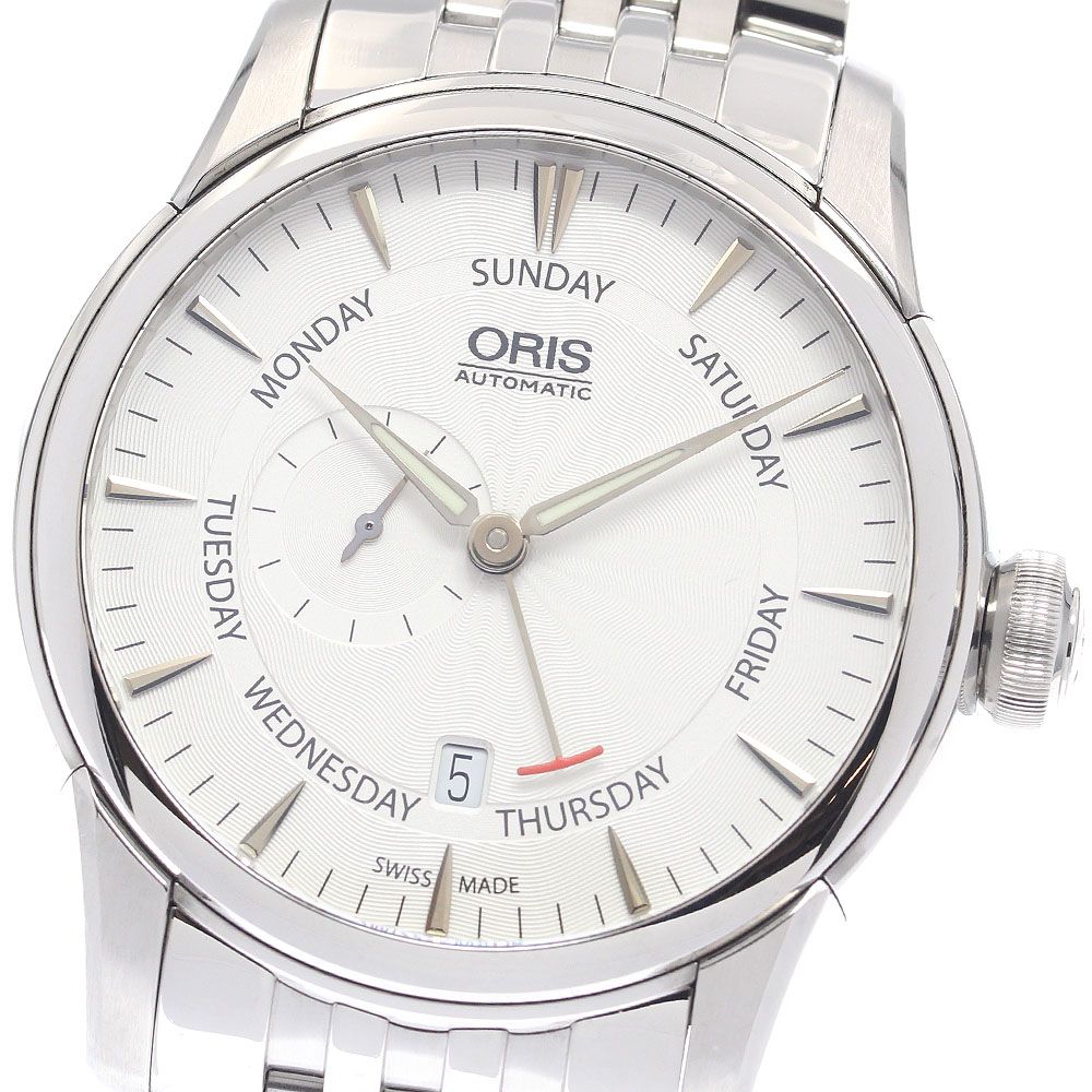 オリス ORIS 7666 アートリエ ポインターデイト 自動巻き メンズ 保証書付き_962582 オリス ORIS 7666 アートリエ ポインターデイト 自動巻き メンズ