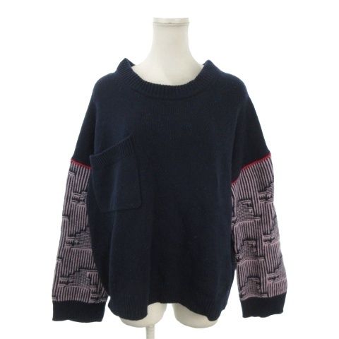 Soy　新品タグ付き!定価38,500円ポールスミス 希少ウールセーターM ピーエスポールスミス PS Paul Smith ニット セーター ウール M 紺