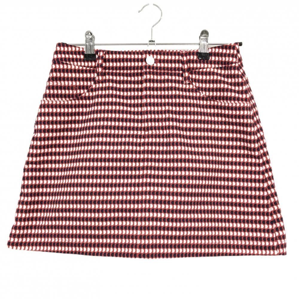 超美品】ジャックバニー スカート レッド×ネイビー 総柄 内側インナー