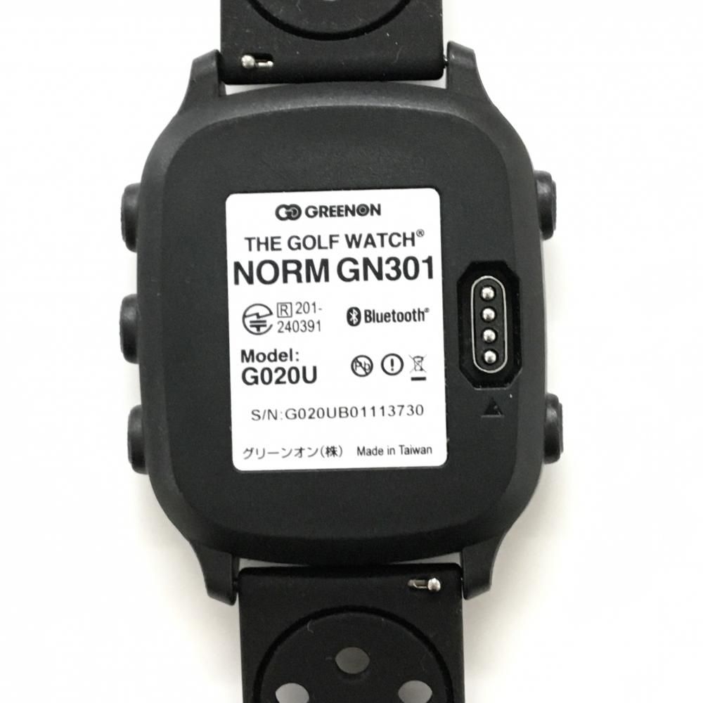 超美品】グリーンオン GPSゴルフウォッチ 黒 NORM GN301 通電確認済