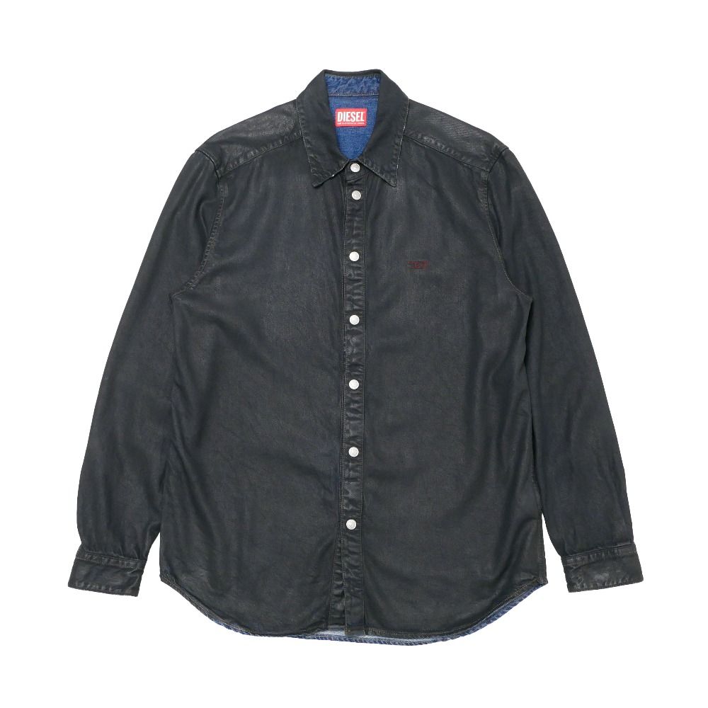DIESEL ディーゼル D-SIMPLY-S1 長袖シャツ サイズS Dロゴ デニムシャツ 加工 ブランド古着【中古】20260715/RB0097 DIESEL ディーゼル D-SIMPLY-S1 長袖シャツ サイズS Dロゴ デニム