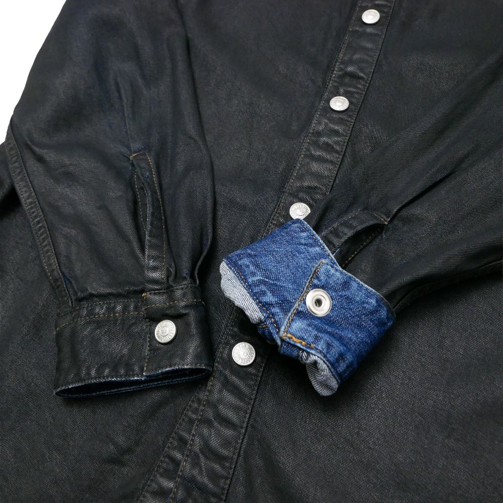 DIESEL ディーゼル D-SIMPLY-S1 長袖シャツ サイズS Dロゴ デニムシャツ 加工 ブランド古着【中古】20260715/RB0097 DIESEL ディーゼル D-SIMPLY-S1 長袖シャツ サイズS Dロゴ デニム