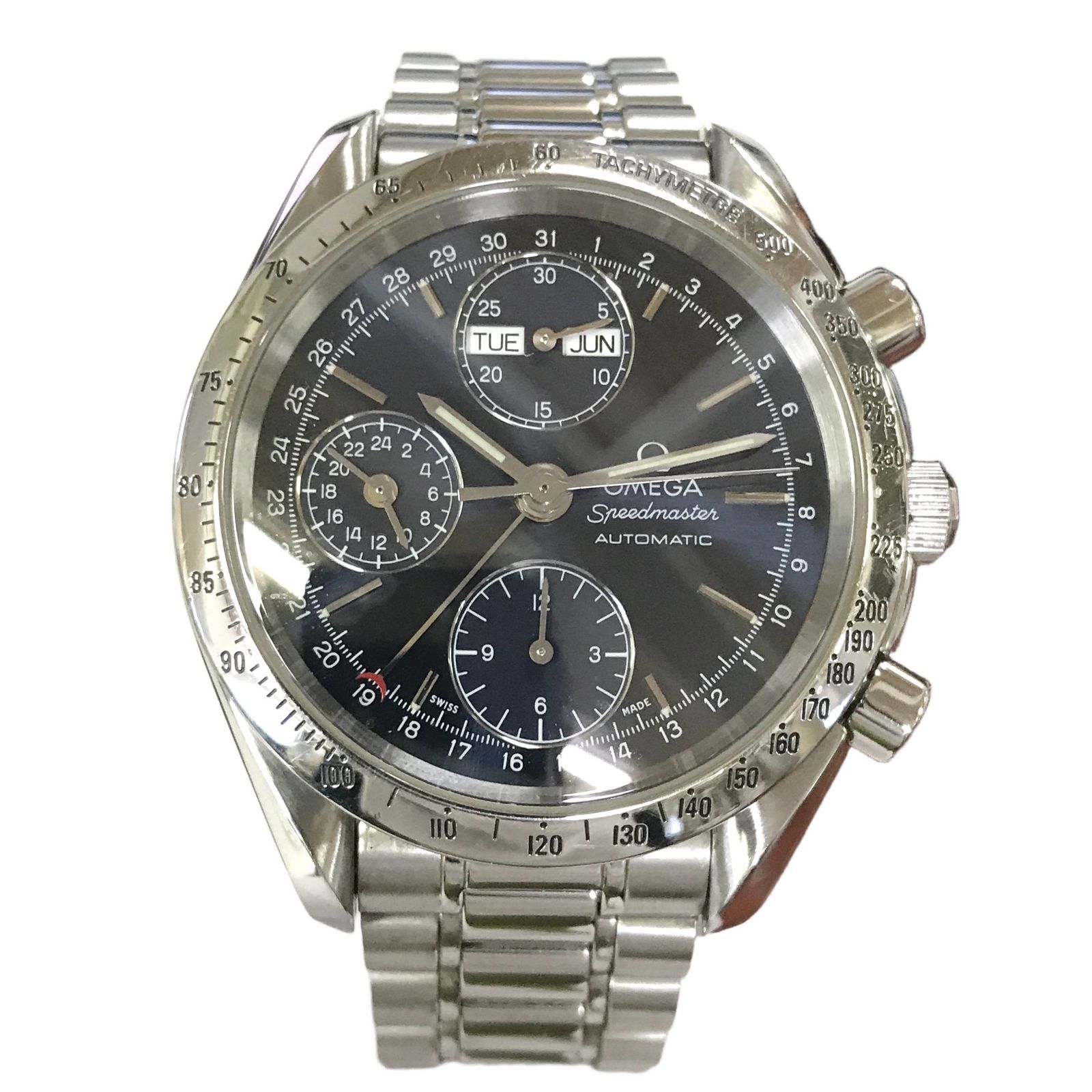 オメガ OMEGA スピードマスター トリプルカレンダー 3521.80 ブルー文字盤 自動巻き 稼働品 メンズ 腕時計 中古 T11397582
