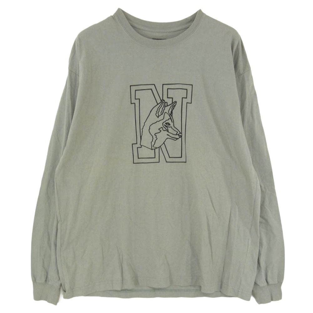 NEIGHBORHOOD ネイバーフッド 22SS 221PCNH-LT06 Wolf Tee ウルフ プリント 長袖 Tシャツ カットソー グレー系 L【中古】 5,942円