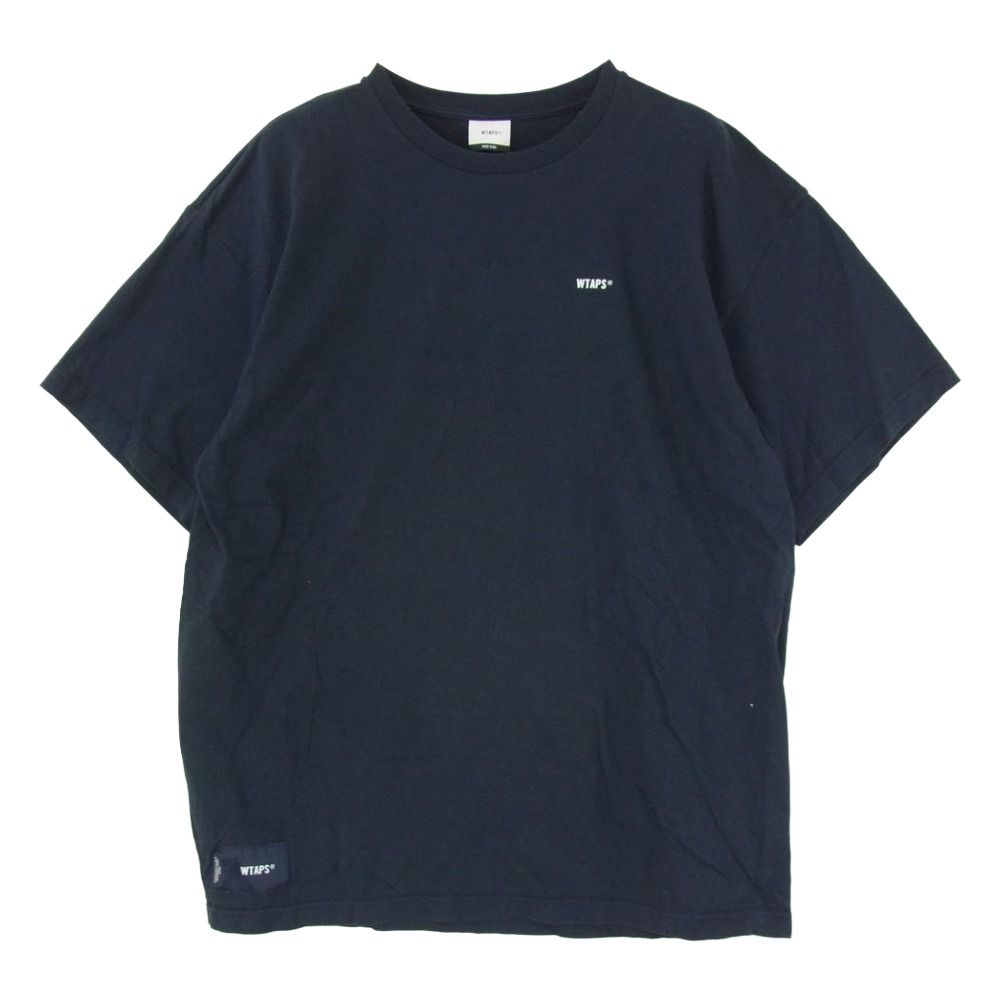 WTAPS ダブルタップス 23SS 231ATDT-STM09S LLW SS COTTON 半袖 コットン ロゴ クルーネック Tシャツ ネイビー系 3【中古】