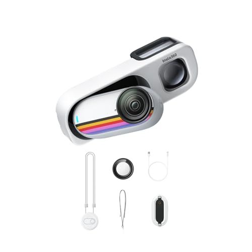 Insta360 GO 3S レトロキット 特別版（128GB ホワイト）- ポケットサイズ4K Vlogカメラ／ハンズフリーPOV／レトロフィルター／4K30fps対応／動画撮影用カメラ／バッテリー延長／軽量ウェアラブルカメラ（ストリート＆日常撮影向け）Ju