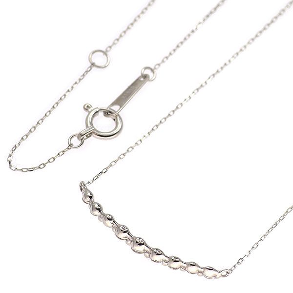 K18WG ダイヤモンド ペンダントネックレス 0.20ct