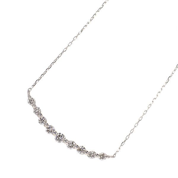 K18WG ダイヤモンド ペンダントネックレス 0.20ct
