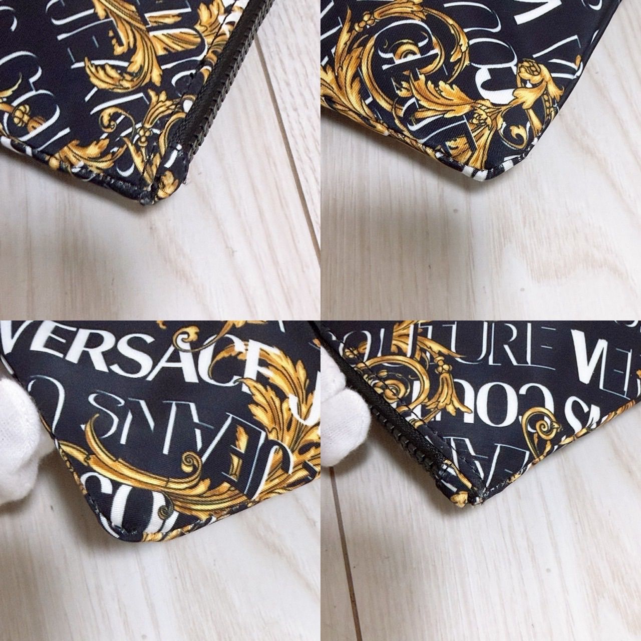 超美品) VERSACE JEANS COUTURE (ヴェルサーチ)クラッチバッグ - メルカリ