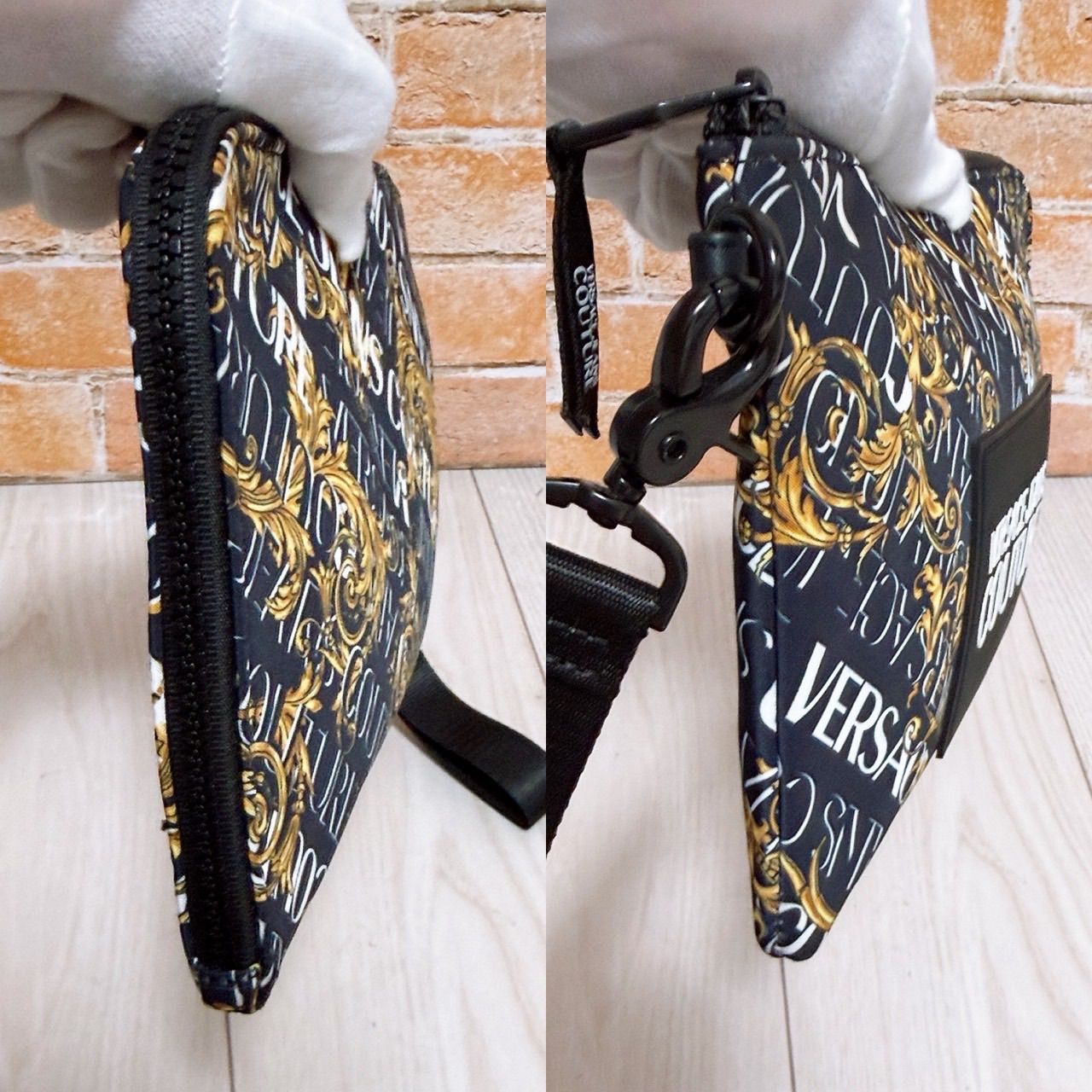 超美品) VERSACE JEANS COUTURE (ヴェルサーチ)クラッチバッグ - メルカリ