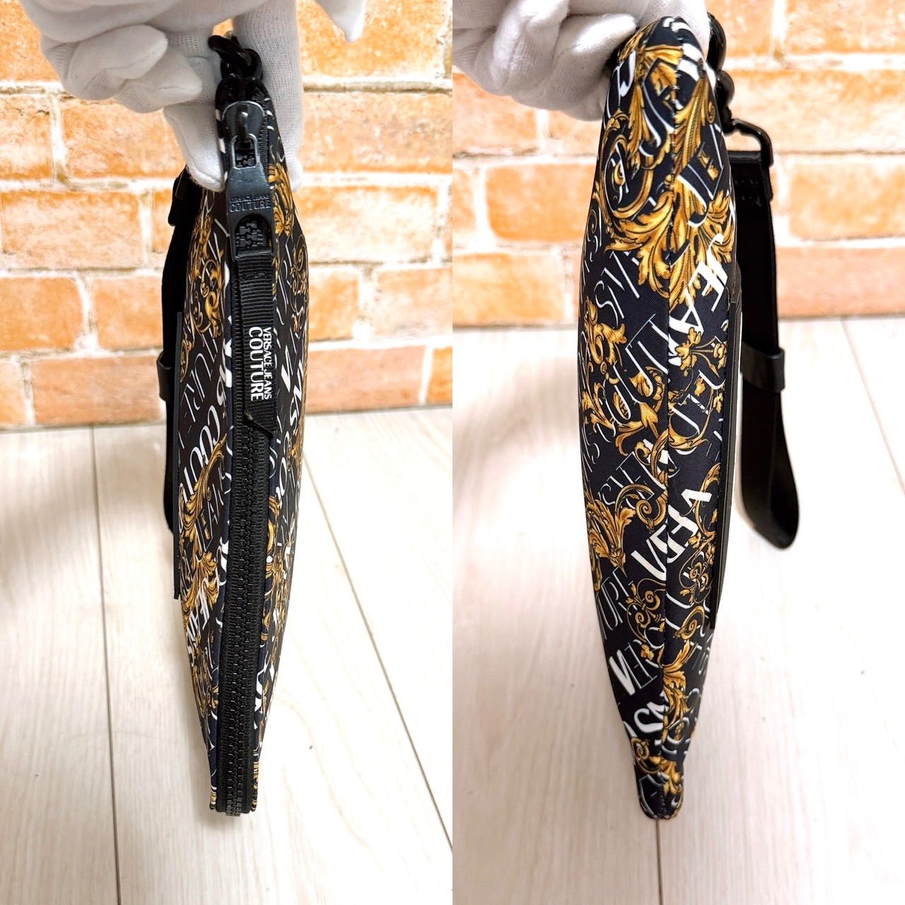 超美品) VERSACE JEANS COUTURE (ヴェルサーチ)クラッチバッグ - メルカリ