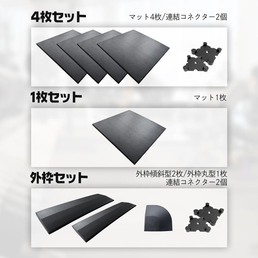 新品・未使用】 1枚 黒 ジムマット ゴムマット トレーニングマット