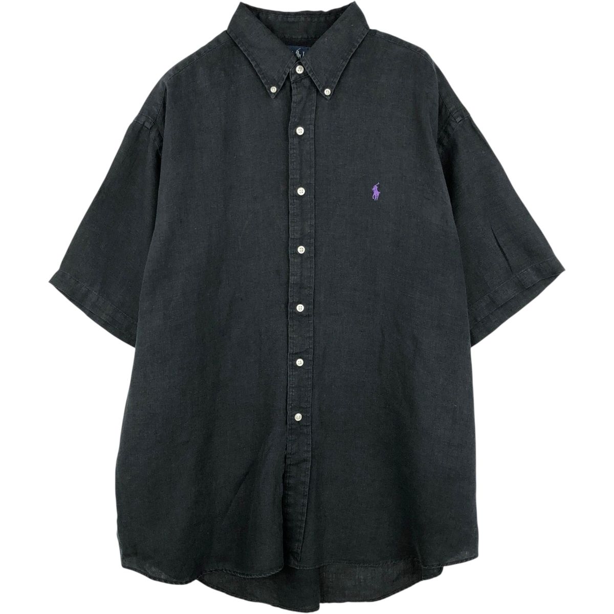 古着 ラルフローレン Ralph Lauren BLAKE 半袖 リネン ボタンダウンシャツ メンズXL相当/eaa660605 6,604円