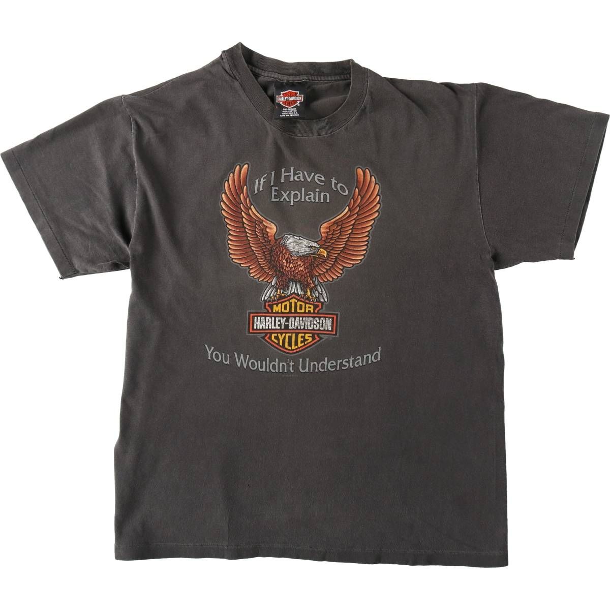 T524 Harley-Davidson　ハーレーダビッドソン　イーグル 古着 90年代 ハーレーダビッドソン Harley-Davidson 鷲柄 イーグル柄
