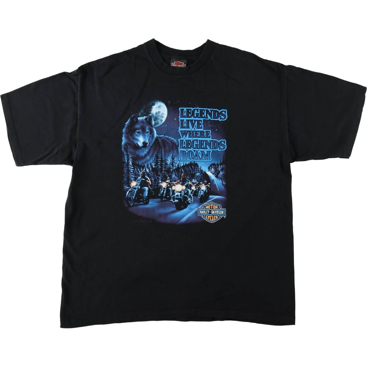 古着 ハーレーダビッドソン Harley-Davidson アニマル柄 モーターサイクル バイクTシャツ USA製 メンズXXL相当/evb035412