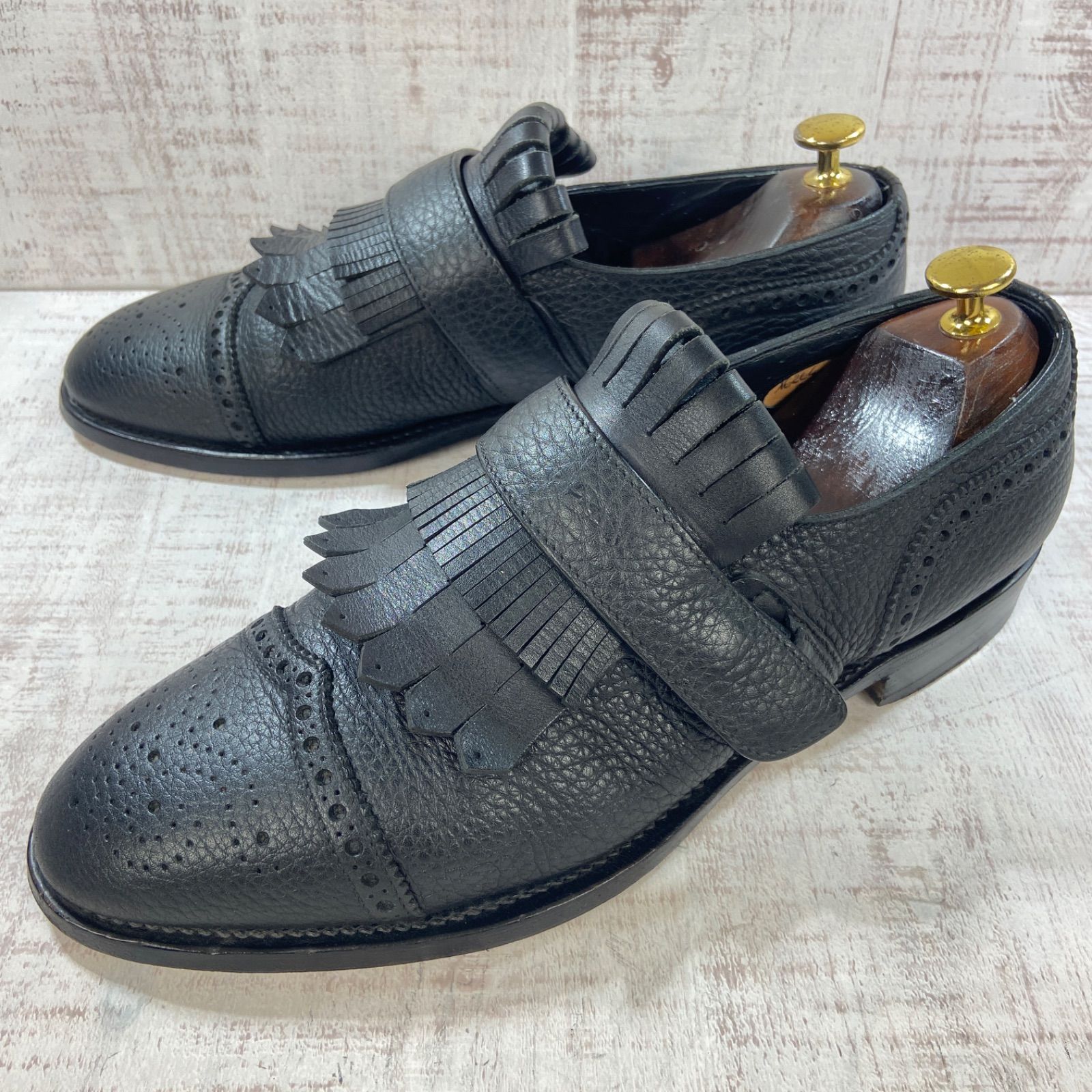 SANTONI サントーニ キルト ローファー レザー 8.5 27.5cm メンズ