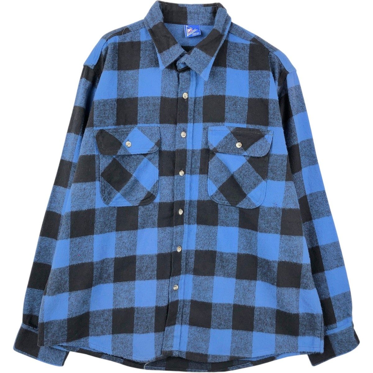 古着 MIGHTY MAC 長袖 フランネルチェックシャツ USA製 メンズXL相当